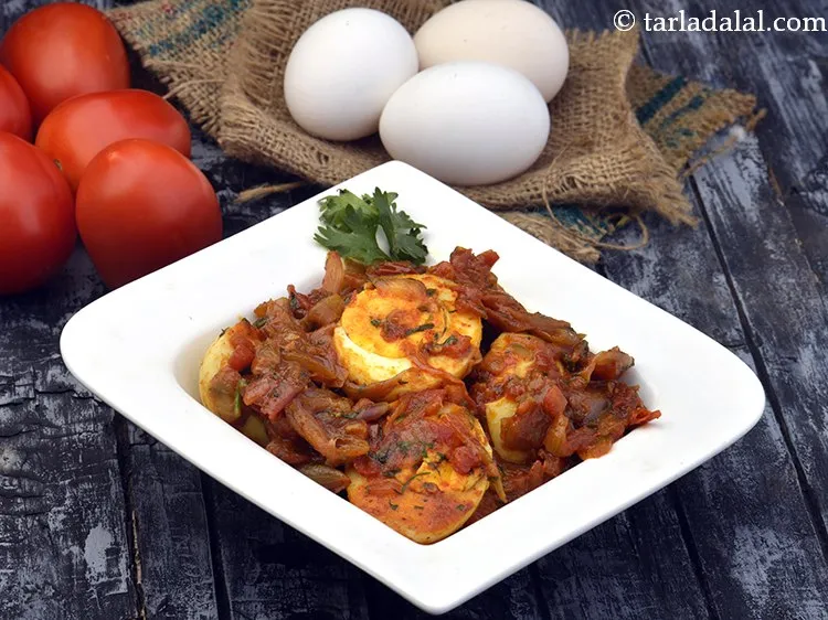 स्टेप 25 – धनिया से सजाकर <strong>एग मसाला | अंडा मसाला | भारतीय …