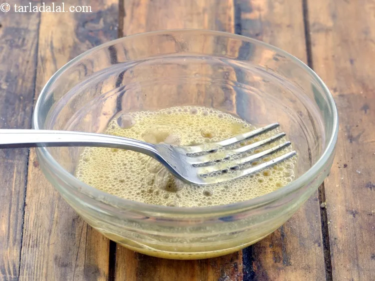 Step 24 – Whisk well using a fork.