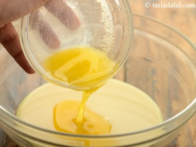 Step 34 – Add 4 tbsp&nbsp;<a href="https://www.tarladalal.com/glossary-melted-butter-1941i">melted butter</a>. You can melt the butter by placing it in microwave …