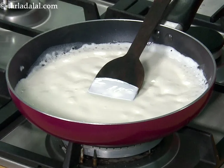 Step 34 – Cook on a slow flame for 2 to 3 minutes, while stirring continuously so that …