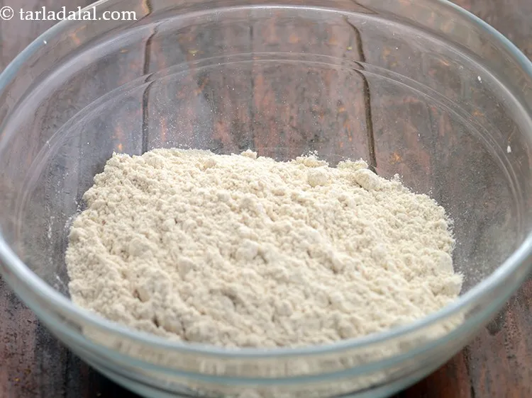 Step 8 – Take a big bowl combine the whole wheat flour.