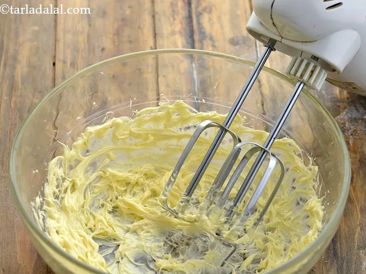 Step 12 – In another big bowl, add the butter and beat it using an electric beater till …