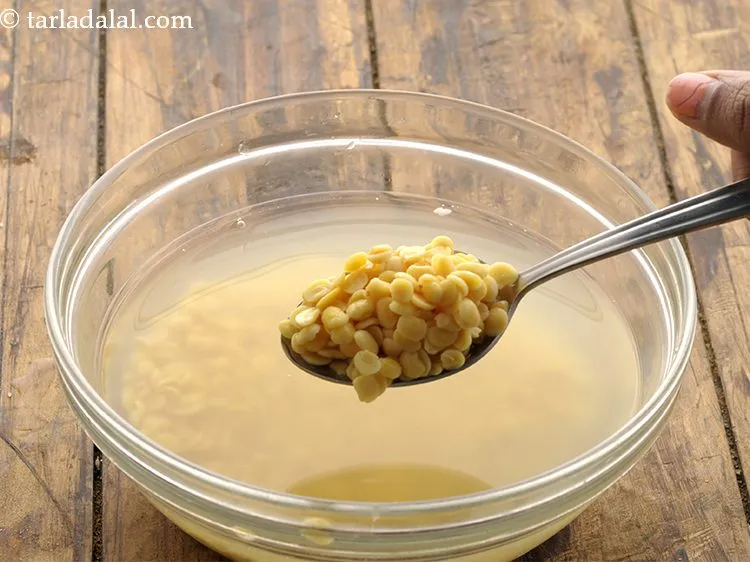 Step 23 – This is how arhar dal looks after soaking.