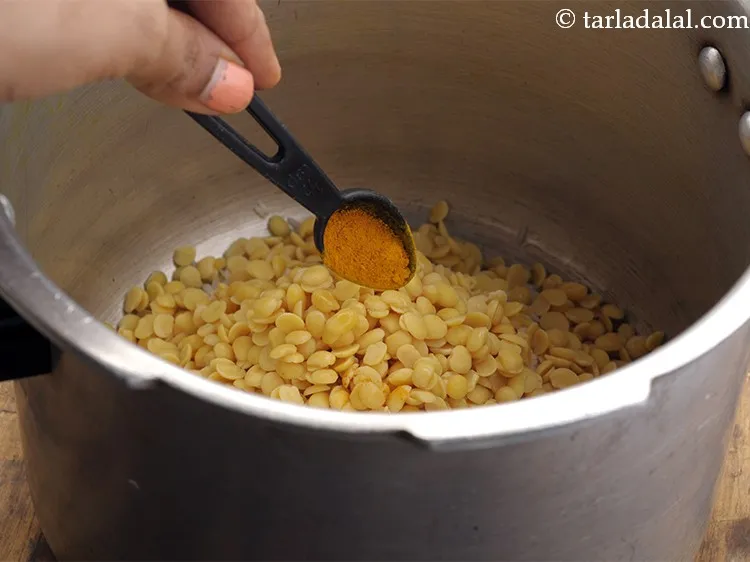 Step 29 – Add turmeric powder.