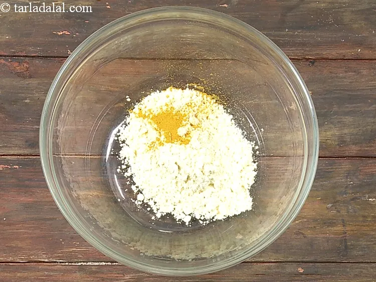 Step 4 – Add 1/4 tsp&nbsp;<a href="https://www.tarladalal.com/glossary-turmeric-powder-haldi-645i">turmeric powder (haldi)</a>.