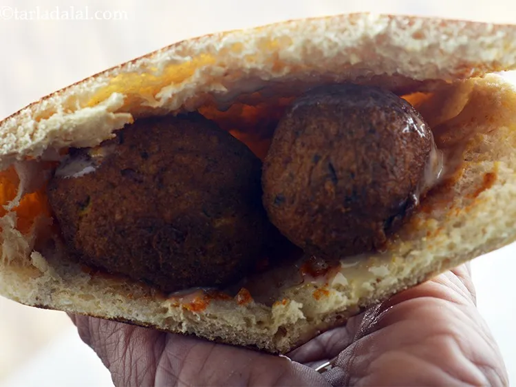Step 35 – Place 2 falafel bullets.