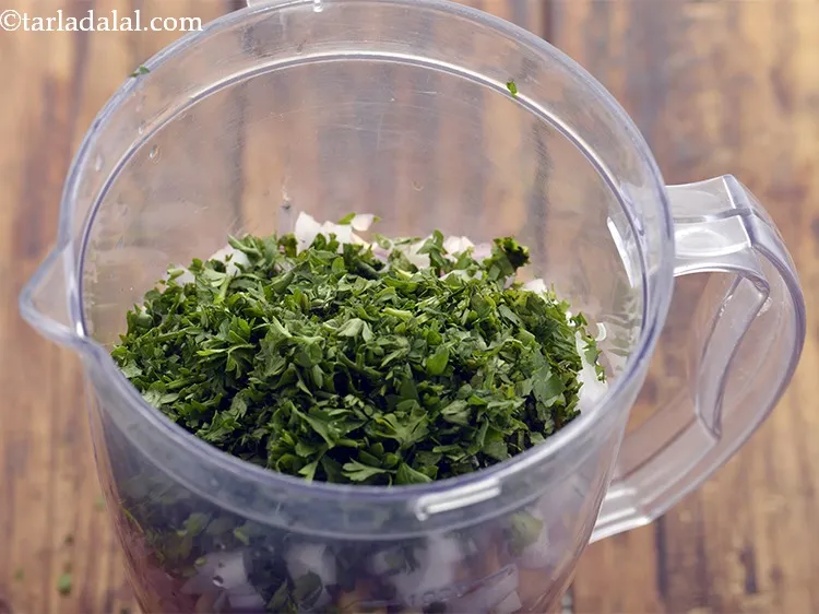 Step 9 – Add parsley and coriander.
