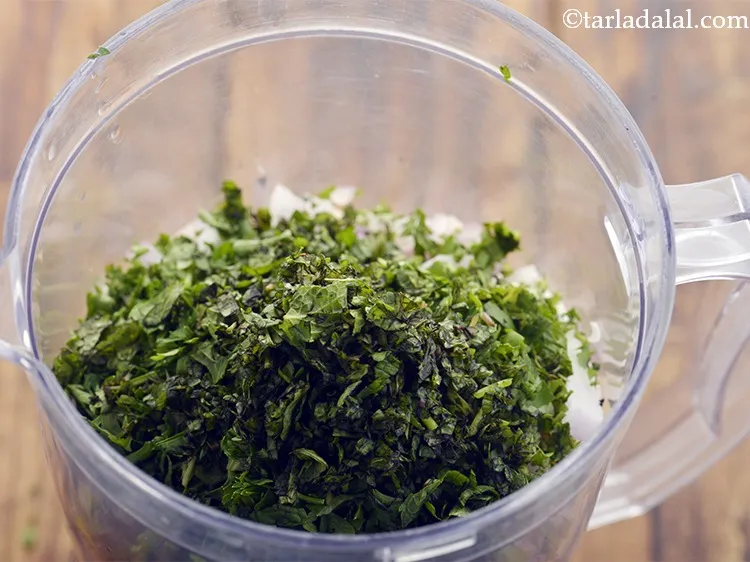 Step 10 – Add the chopped mint leaves. To make a more herby falafel, increase the quantity of …