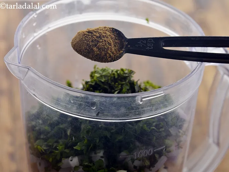 Step 11 – Add cumin seeds powder and salt to taste.