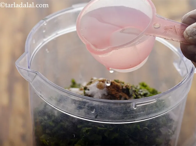 Step 12 – Add approx. &frac14; cup of water.