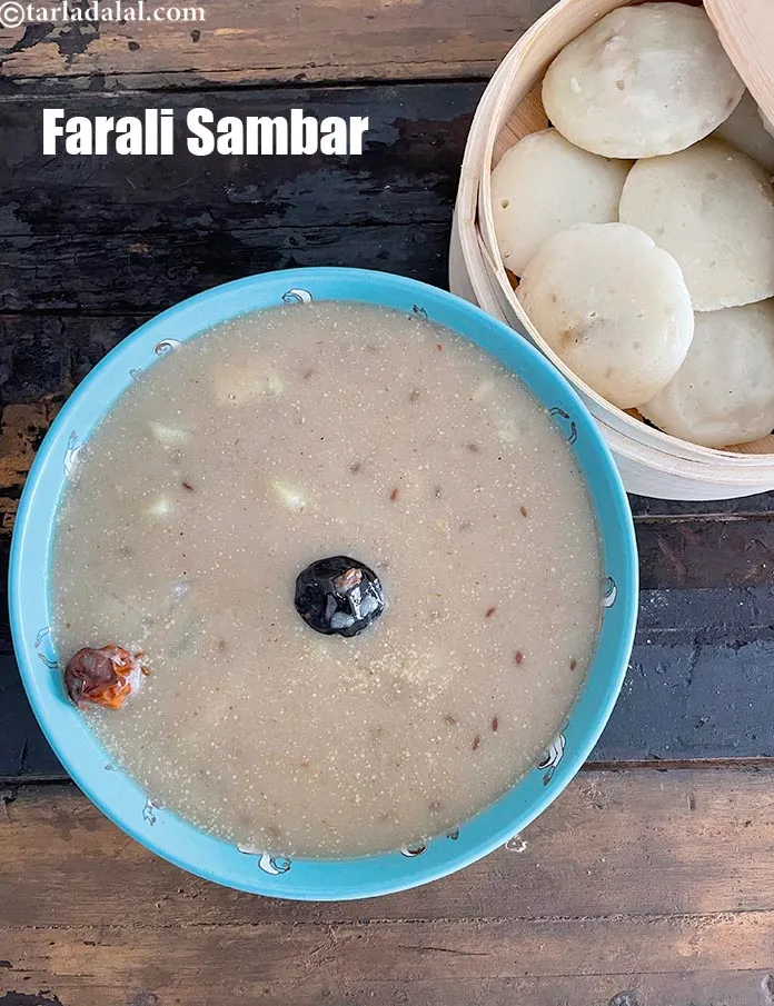 स्टेप 74 – <strong>फराली सांबर</strong> को गरमागरम परोसें।