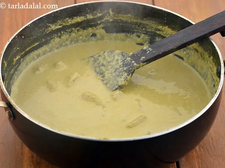 Step 37 – Mix well and cook on a medium flame for 6 to 8 minutes, while stirring …