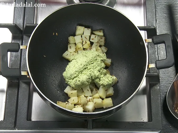 Step 32 – Add the prepared peanut-coconut paste.