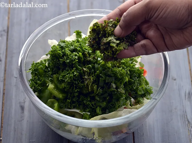 Step 22 – Add chopped mint leaves.