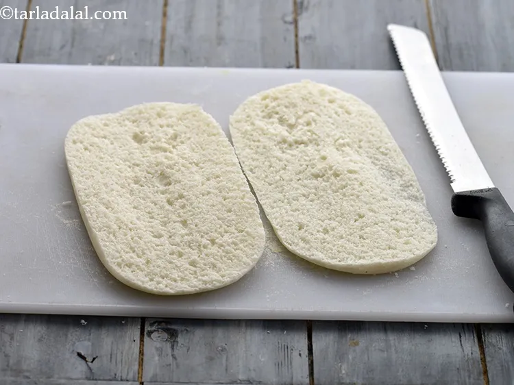 Step 4 – Cut in horizontally into 2 using a sharp knife.