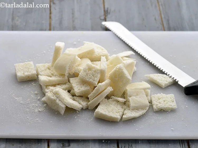 Step 5 – Cut into equal sized cubes using a sharp knife.