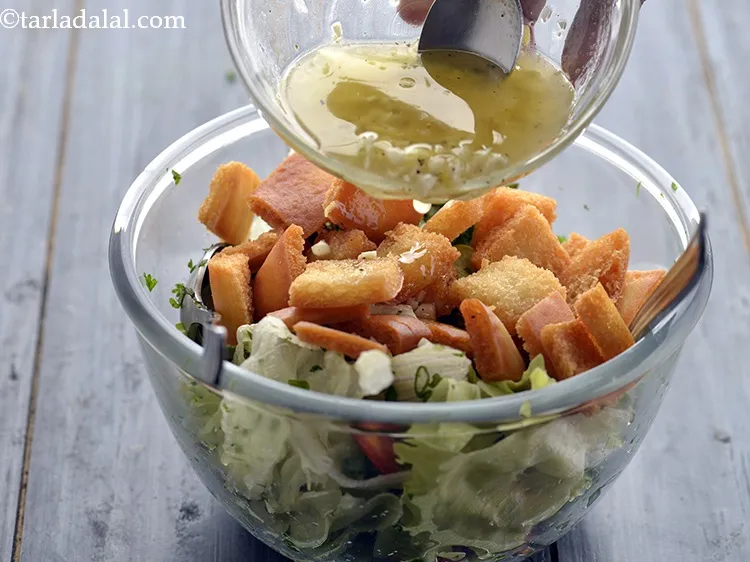 Step 26 – Add the prepared salad dressing.