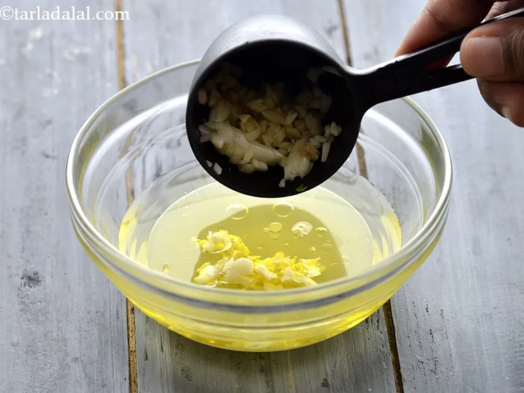 Step 10 – Then add finely chopped garlic.