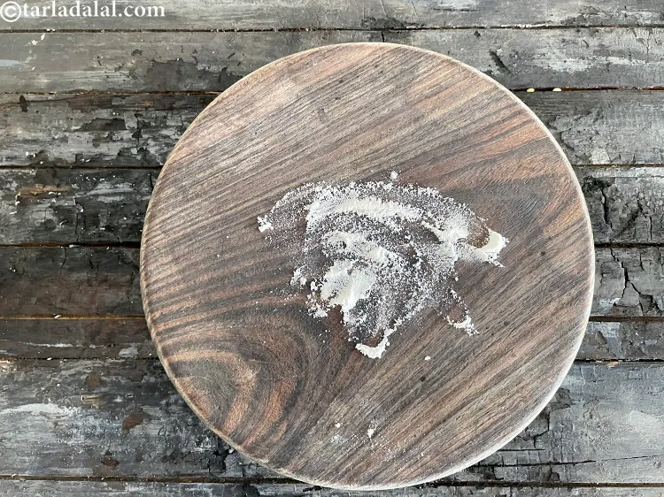 Step 20 – Dust a rolling board with some plain flour.