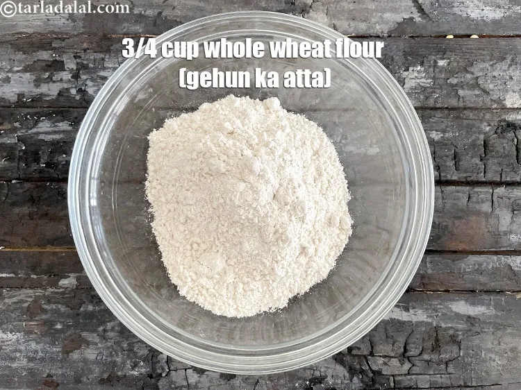 Step 3 – <meta charset="UTF-8" /> In a deep glass bowl put&nbsp;3/4 cup&nbsp;<a href="glossary-whole-wheat-flour-gehun-ka-atta-gehun-ka-aata-429i">whole wheat flour (gehun ka …