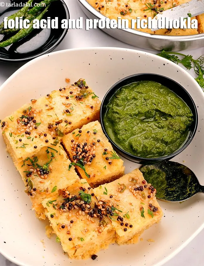 Step 29 – Serve <strong>soya khaman dhokla |</strong>&nbsp;<strong>instant soy khaman dhokla | folic acid and protein rich dhokla …