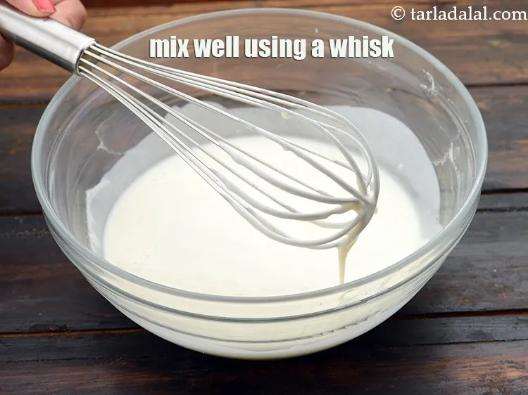 Step 40 – Make sure the prepared batter of plain flour- cornflour is not very thick and not …