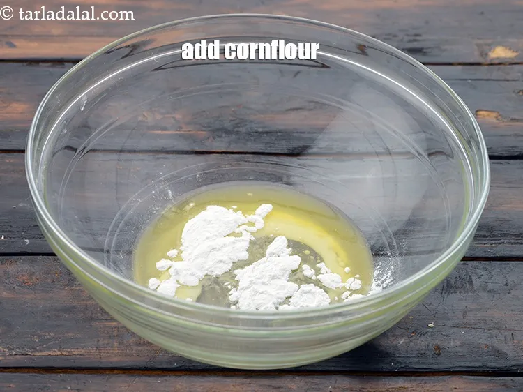 Step 5 – Add 2 tsp&nbsp;<a href="https://www.tarladalal.com/glossary-cornflour-cornstarch-maize-starch-corn-flour-112i">cornflour</a>. Both olive oil and cornflour are added to bind the spices …