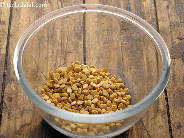 Step 9 – Take chana dal, put in a bowl.