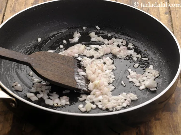 Step 16 – Saut&eacute; on a medium flame for 1 minute or until the onions are soft and …