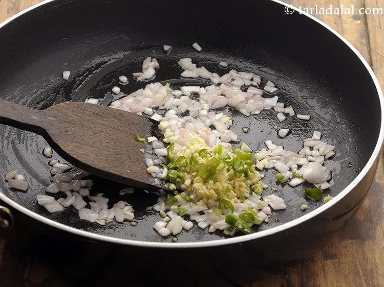 Step 19 – Add green chillies. The finely chopped aromats give a nice mouthfeel to <strong>French beans and …