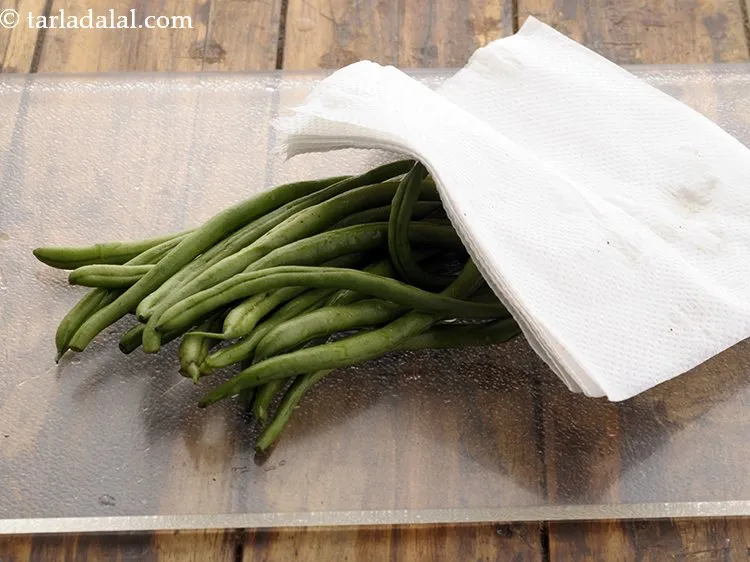 Step 3 – Drain excess water using a strainer, pat them dry.