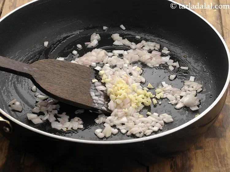 Step 17 – Add garlic.