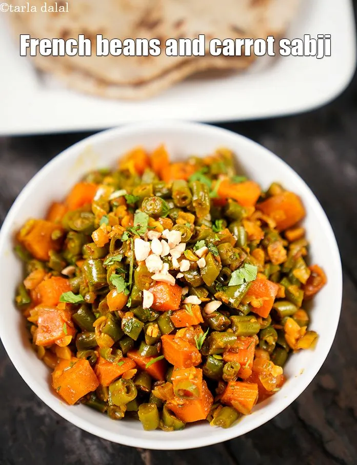 Step 25 – Serve <strong>gajar fansi sabzi | French beans and carrot sabji | healthy mixed vegetable sabzi …