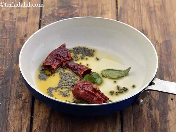 Step 12 – Add the curry leaves.