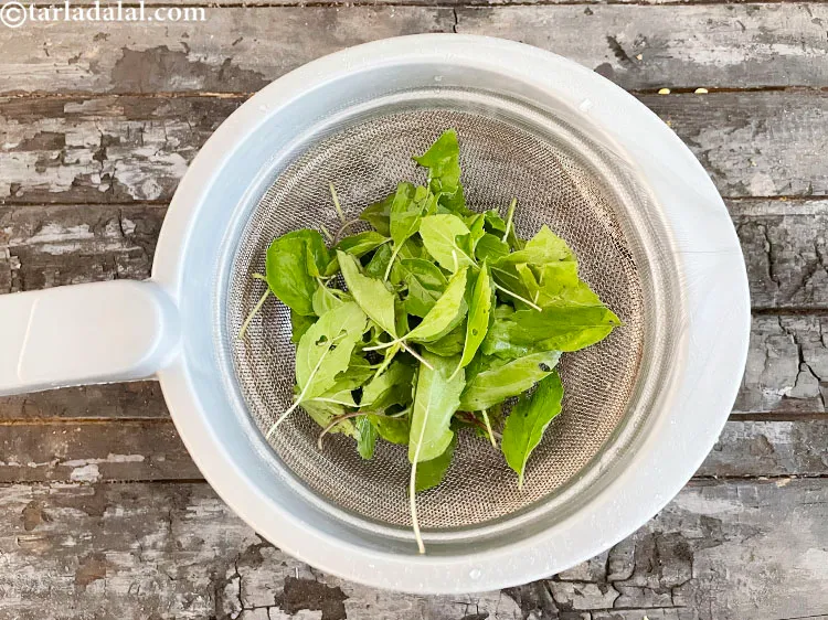 Step 6 – Strain the water out.