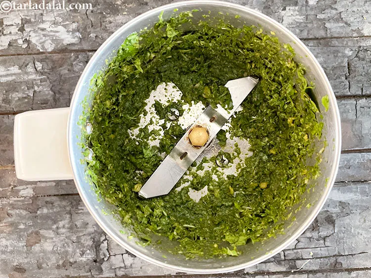 Step 20 – Blend the ingredients to a coarse paste only so they can boil well in water …