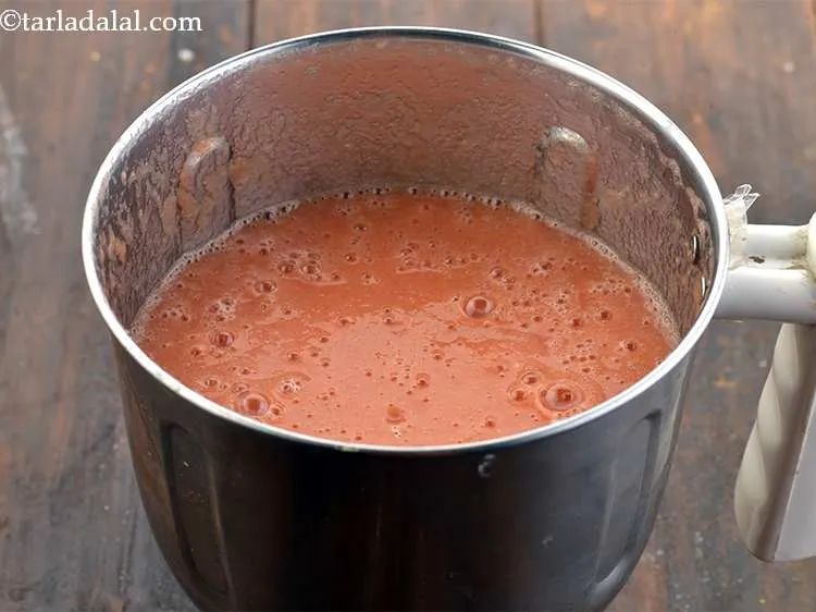 Step 47 – Blend in a mixer to a smooth&nbsp;<strong>tomato pulp recipe | fresh tomato pulp&nbsp;| tomato pulp …