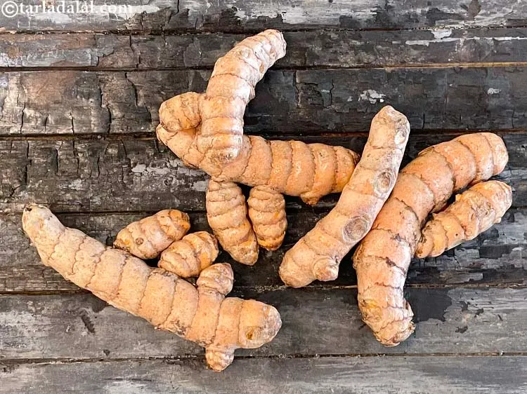 Step 1 – This is what fresh turmeric looks like. &nbsp;