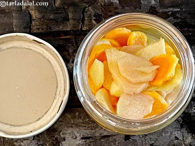 Step 10 – Transfer <strong>fresh turmeric and ginger pickle |&nbsp;kachi haldi ka achar&nbsp;|&nbsp;haldi adrak ka achar&nbsp;|&nbsp;Indian style ginger …