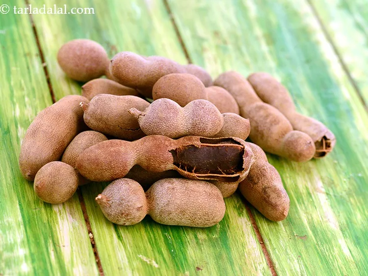 Step 8 – Tamarind grows in trees as a soft, dark brown coloured pod with black coloured seeds …