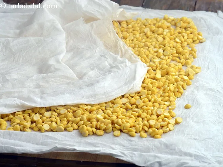 Step 4 – Spread the soaked dal on a muslin cloth or any other kitchen towel. Prefer to …