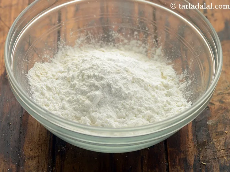 Step 3 – Add corn flour and salt.