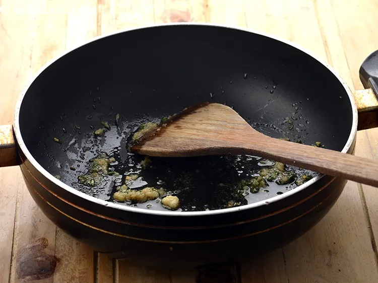 Step 9 – Mix well and saut&eacute; on a medium flame for 30 seconds.