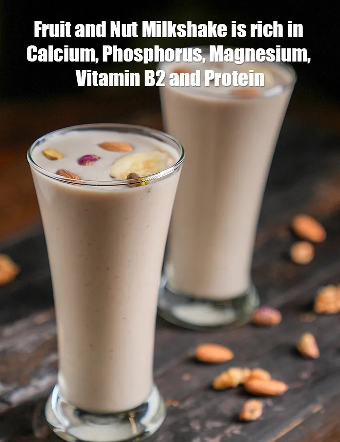 Step 25 – <strong>Fruit and Nut Milkshake&nbsp;is rich in below macronutrients, vitamins and minerals given in descending&nbsp;order (highest …