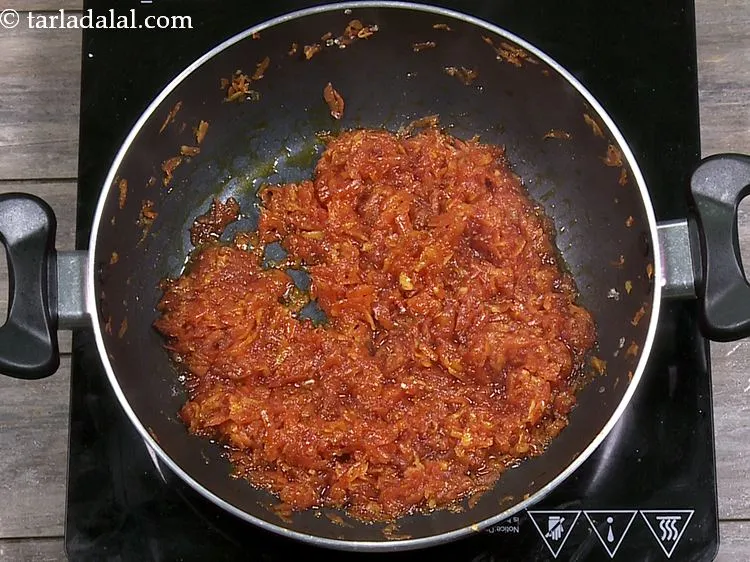 Step 17 – Mix well and cook on a medium flame for 2 minutes, while stirring continuously.