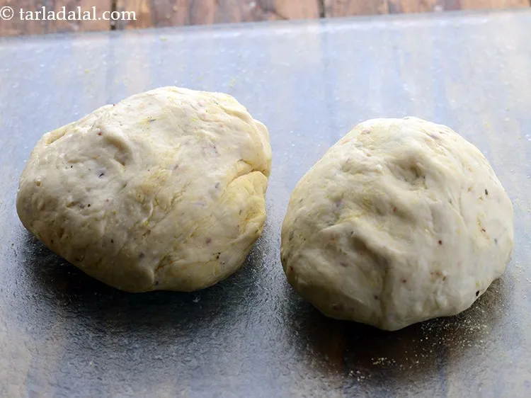 Step 28 – Divide the dough into 2 equal portions.