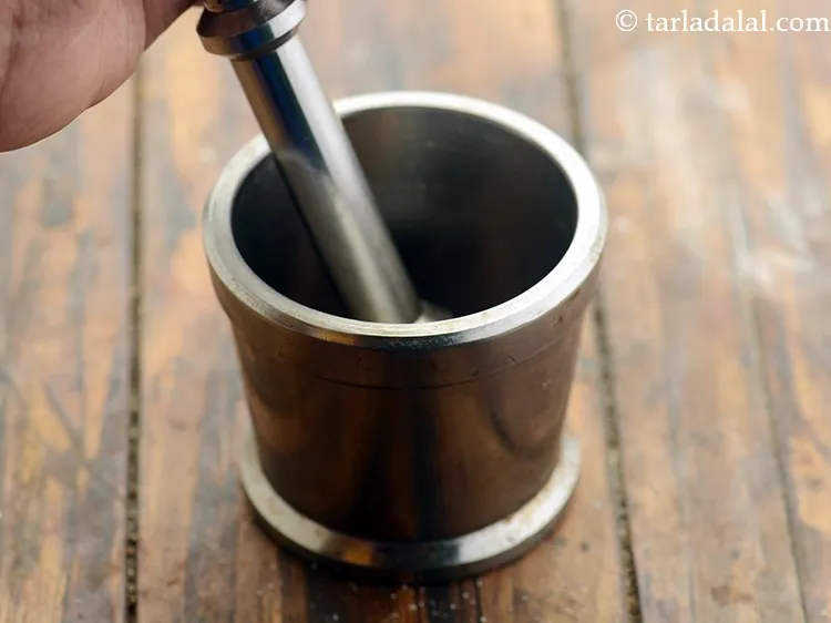 Step 24 – Pound till coarse so the flavours blend very well and keep aside. You can either …