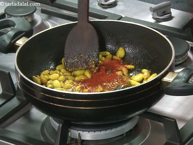 Step 12 – Add chilli powder. You can add whole dried red chillies and powder it along with …