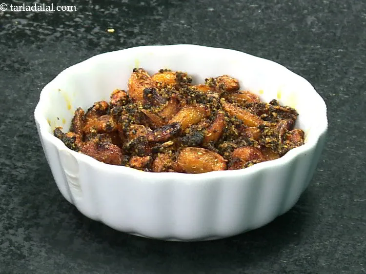 Step 17 – Remove&nbsp;<strong>garlic pickle \ | lahsun achar | Punjabi lahsun achar |&nbsp;</strong>from the flame, cool completely …