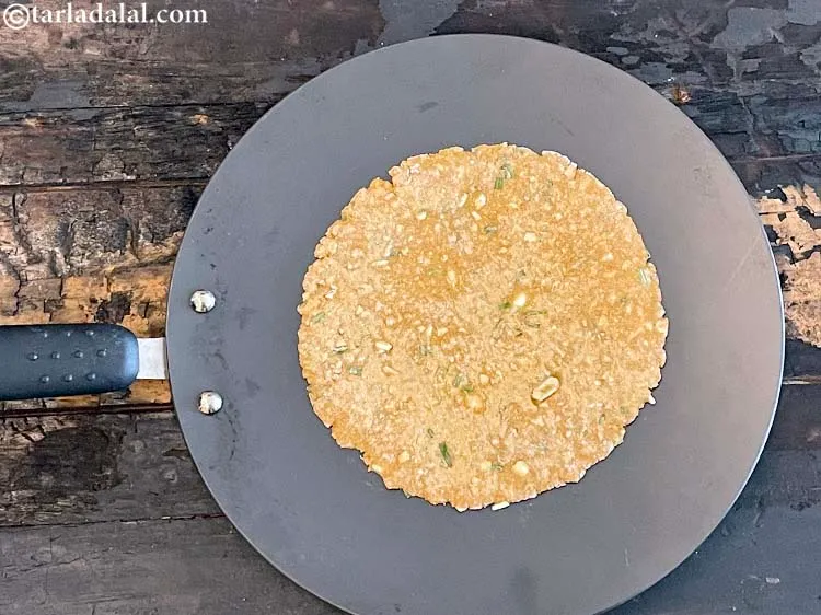 Step 19 – Flip over and cook the other side. We have still not added any oil.